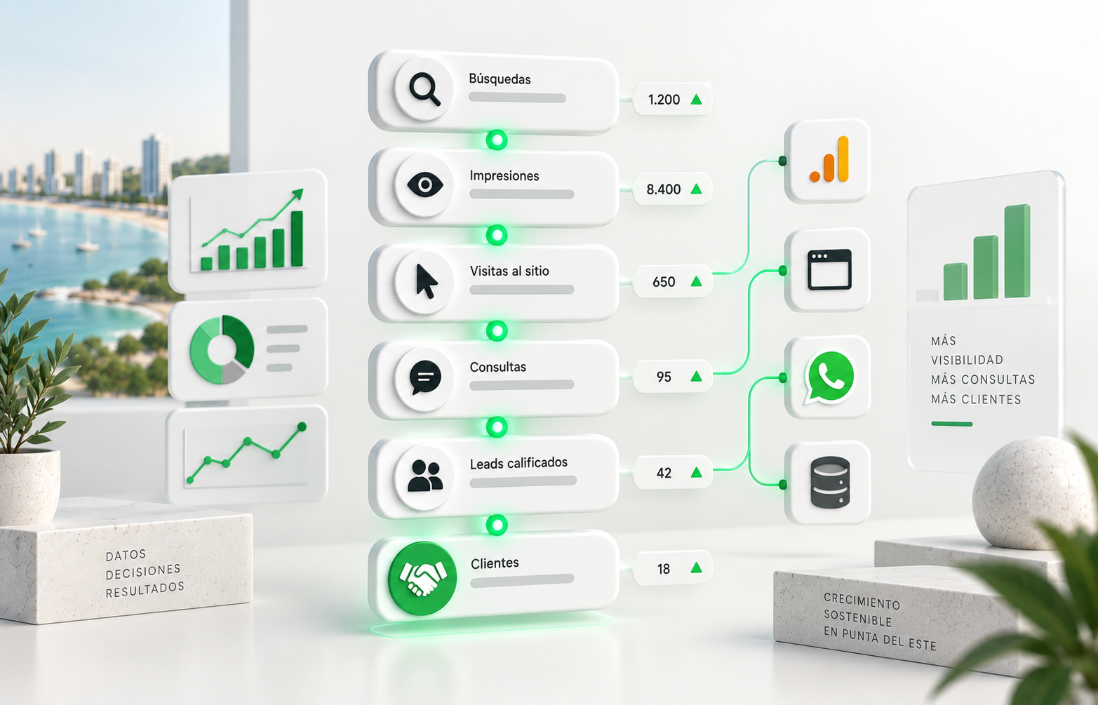 Medición de SEO local desde búsquedas hasta clientes