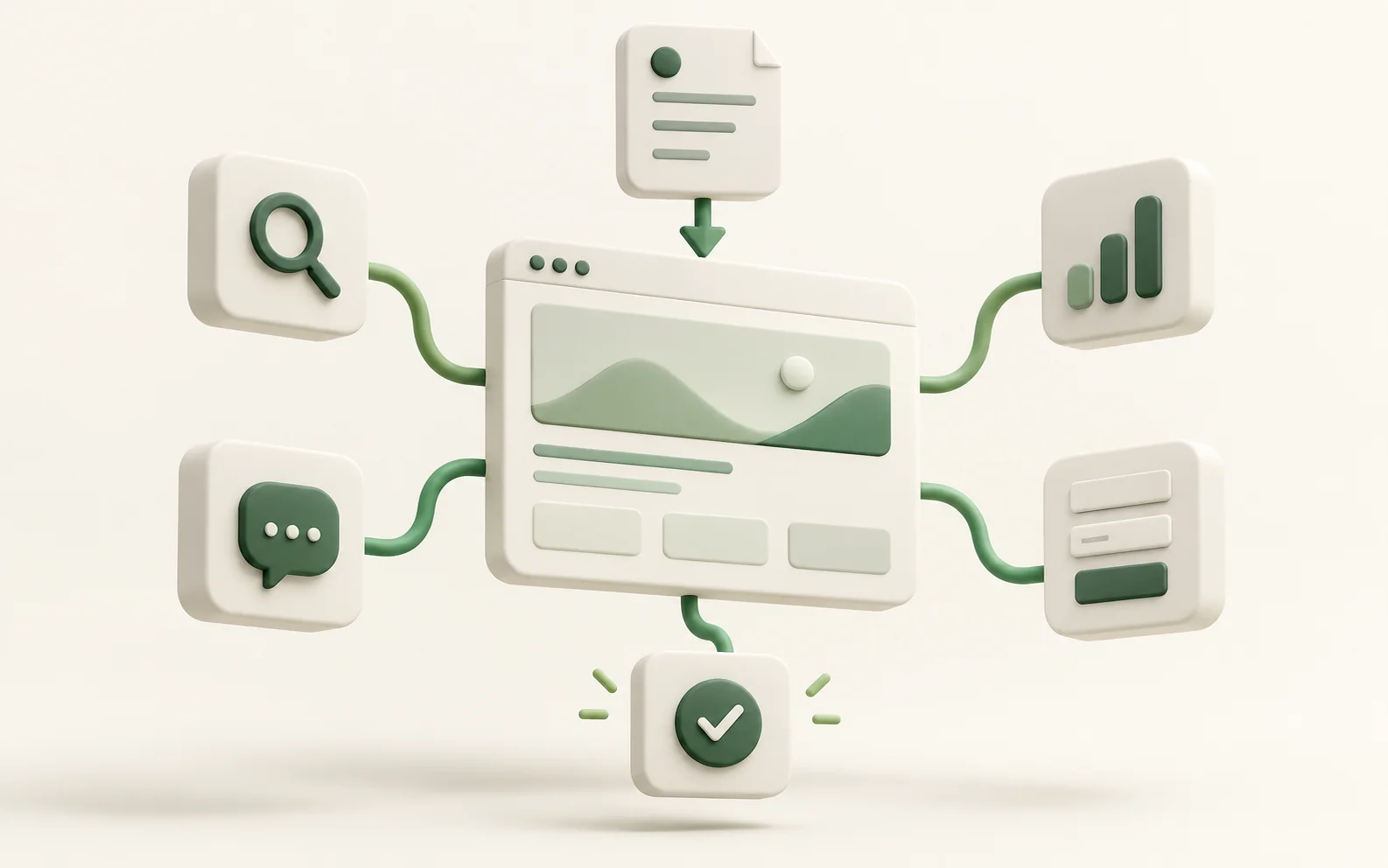 Una web como activo comercial conectada a búsqueda, consultas y medición